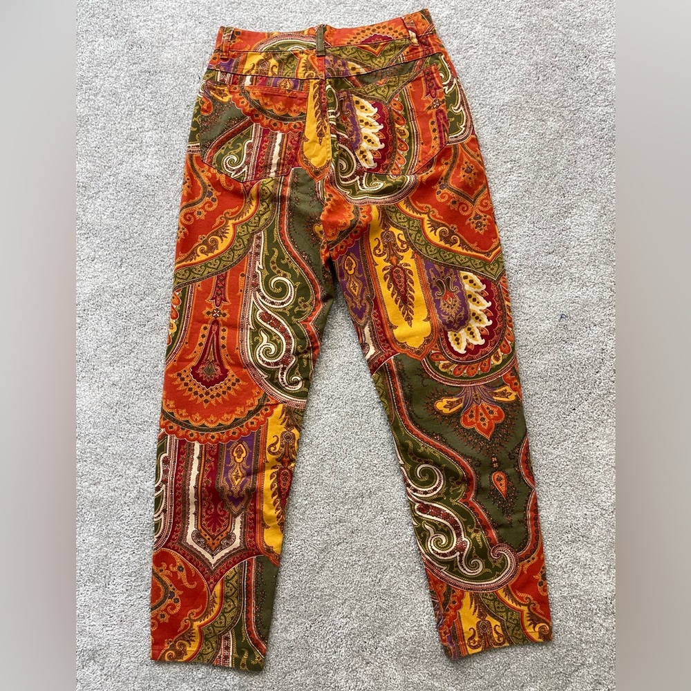 Escada paisley vintage skinny jeans